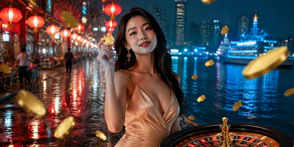 Bàn roulette cao cấp tại sòng bạc trực tuyến ban đêm ở Hồ Chí Minh